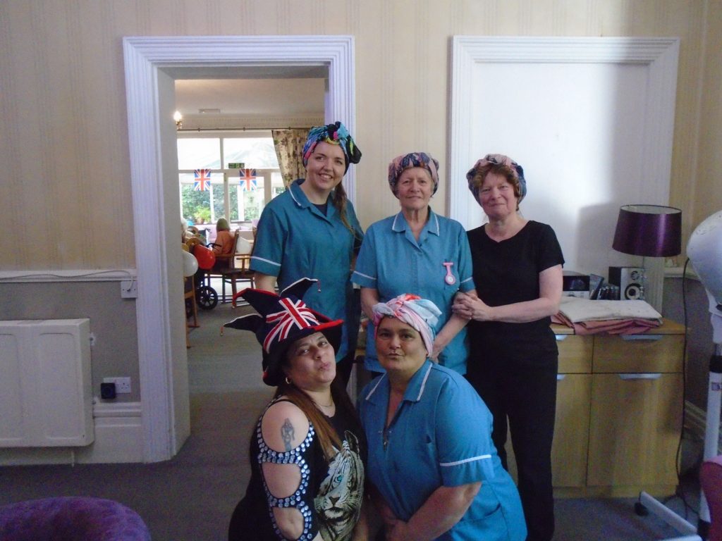 care home carers smiling
